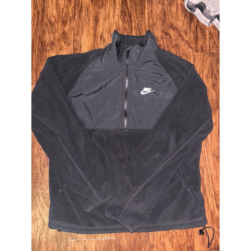 Nike Black Fleece Half Zip Pullover Jacket